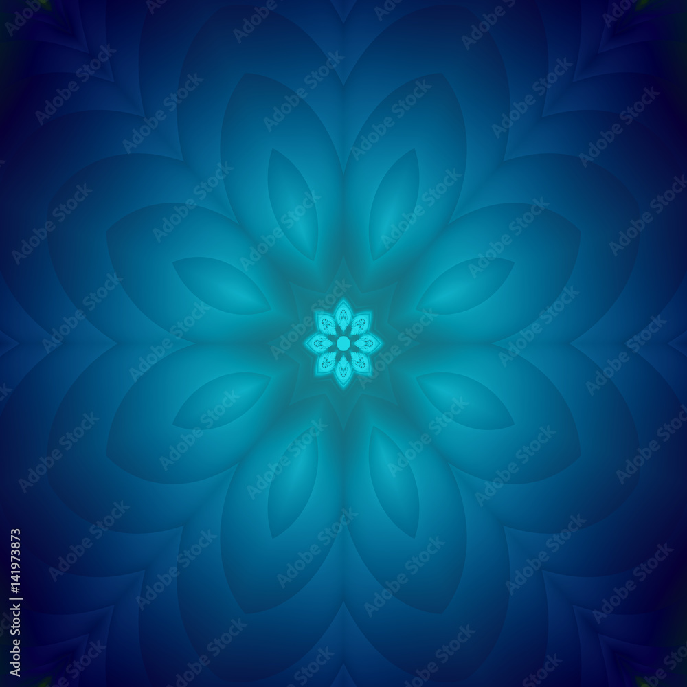 Blue floral fractal Blue floral fractal
