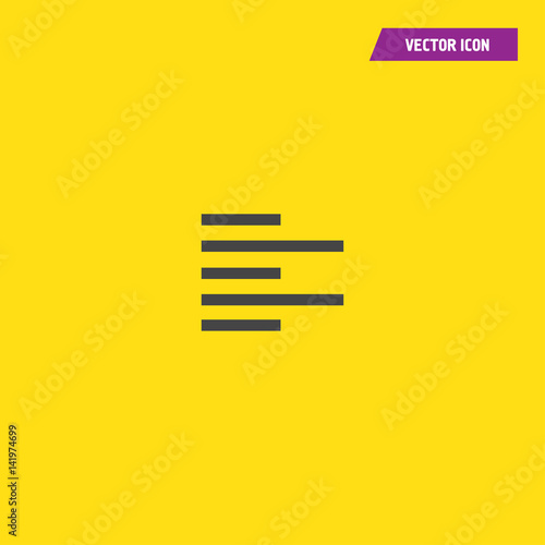 Text align Icon Vector illustration