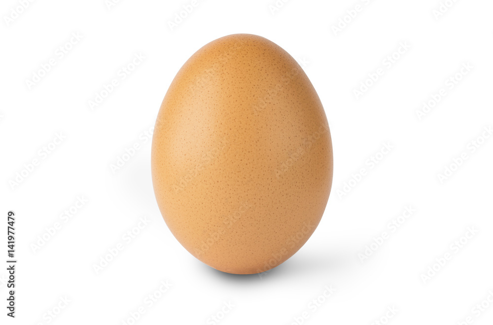 Single brown chicken egg isolated on white background. Single brown chicken egg isolated on white background.