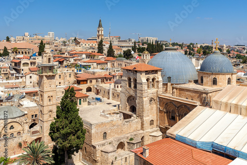 View of Jerusalem Old City from above.