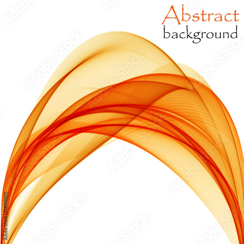 Abstract background with orange waves