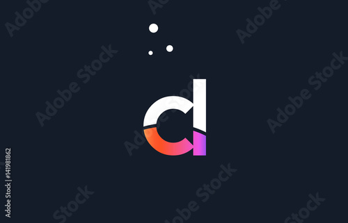 cl c l  pink purple white blue alphabet letter logo icon template