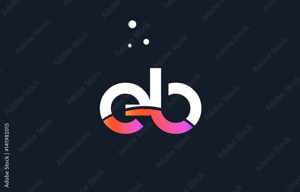 eb e b pink purple white blue alphabet letter logo icon template eb e b pink purple white blue alphabet letter logo icon template