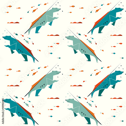Modern animalistic textile pattern