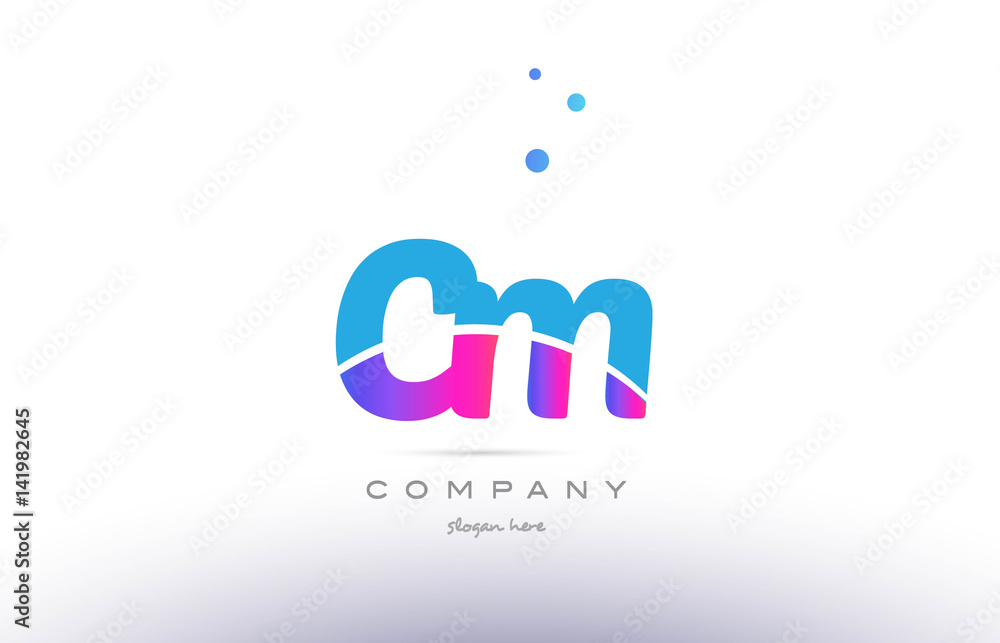 cm c m pink blue white modern alphabet letter logo icon template cm c m pink blue white modern alphabet letter logo icon template