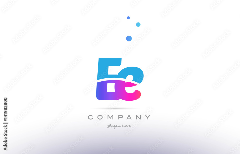 ee e e pink blue white modern alphabet letter logo icon template ee e e pink blue white modern alphabet letter logo icon template