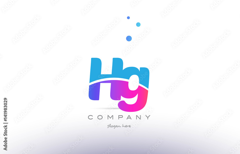 hg h g pink blue white modern alphabet letter logo icon template hg h g pink blue white modern alphabet letter logo icon template