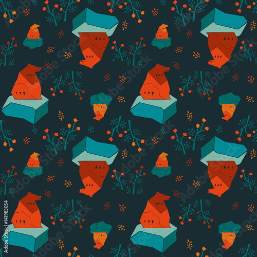 Modern animalistic textile pattern