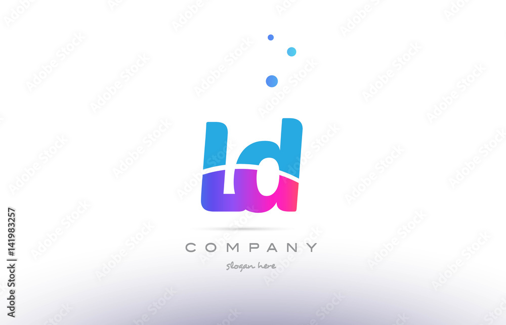 ld l d pink blue white modern alphabet letter logo icon template ld l d pink blue white modern alphabet letter logo icon template