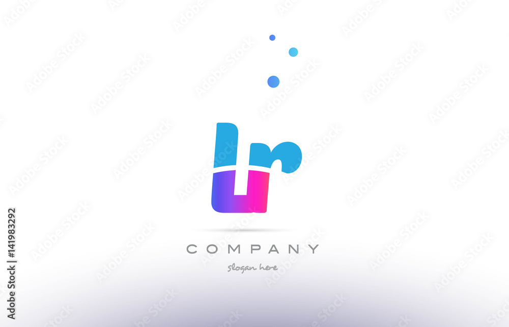 lr l r pink blue white modern alphabet letter logo icon template lr l r pink blue white modern alphabet letter logo icon template