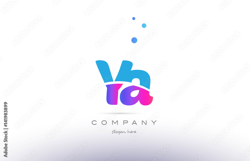 ya y a pink blue white modern alphabet letter logo icon template ya y a pink blue white modern alphabet letter logo icon template