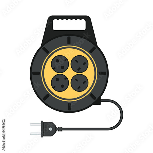 extension cord / lead icon. flat vector illustration