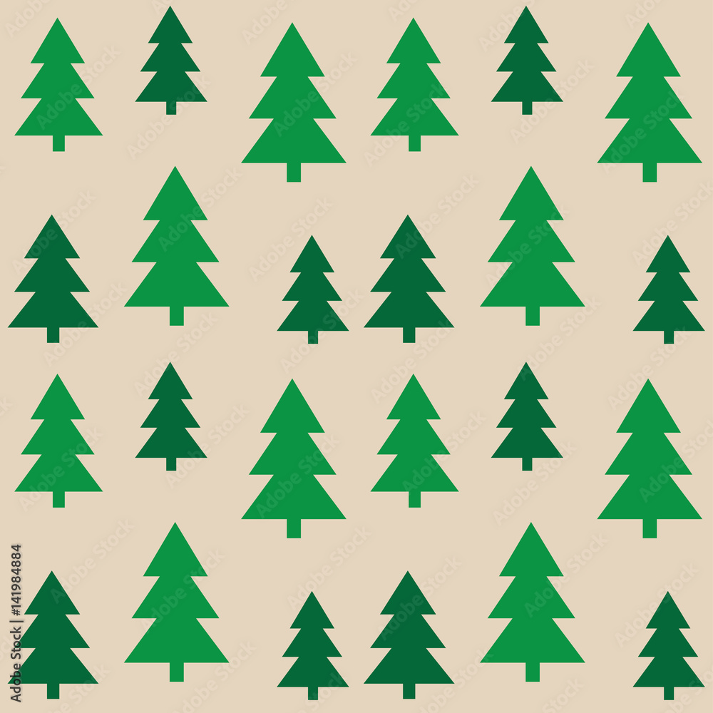 seamless tree pattern background