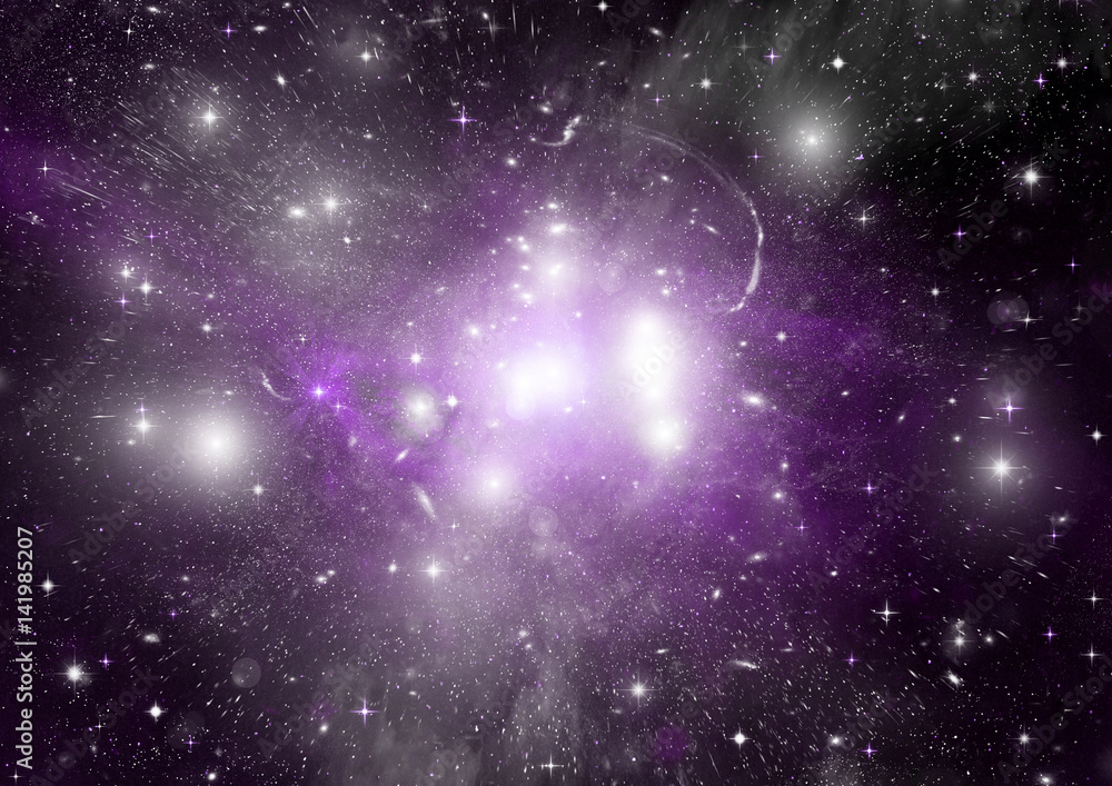 galaxy in a free space galaxy in a free space