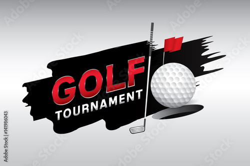 Vector of golf competition tournament.