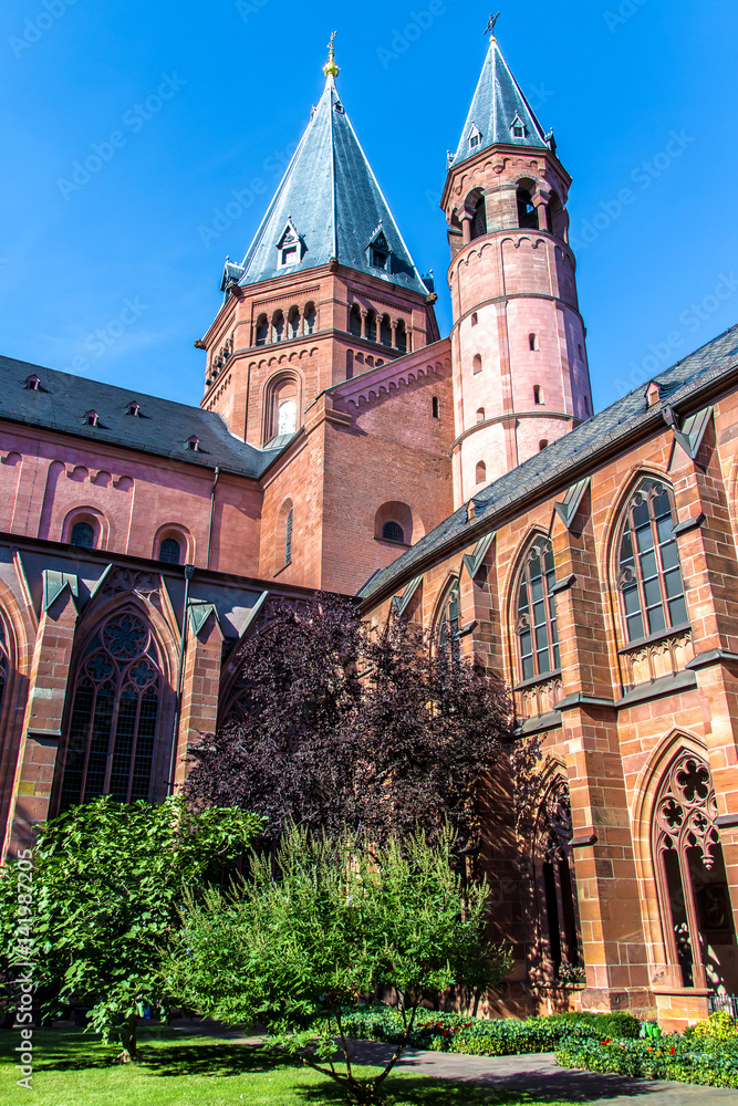 the cloister of the St. Martin's Cathedral in Mainz, Germany