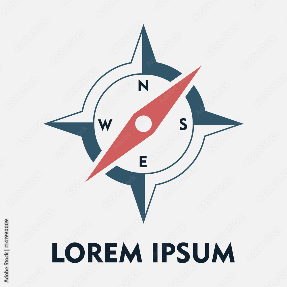 Wind rose on white background.Compass Wind rose on white background.Compass