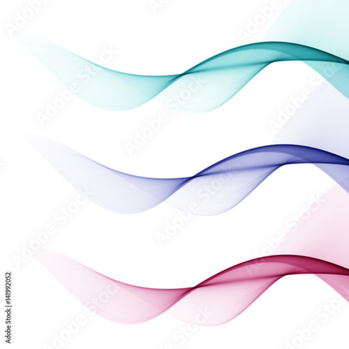 Abstract background with blue and pink waves