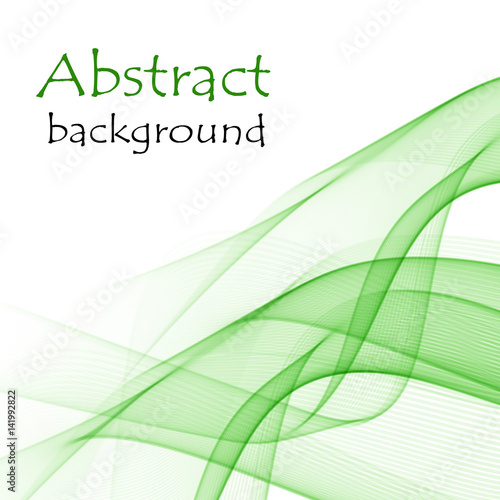 Abstract background with green waves