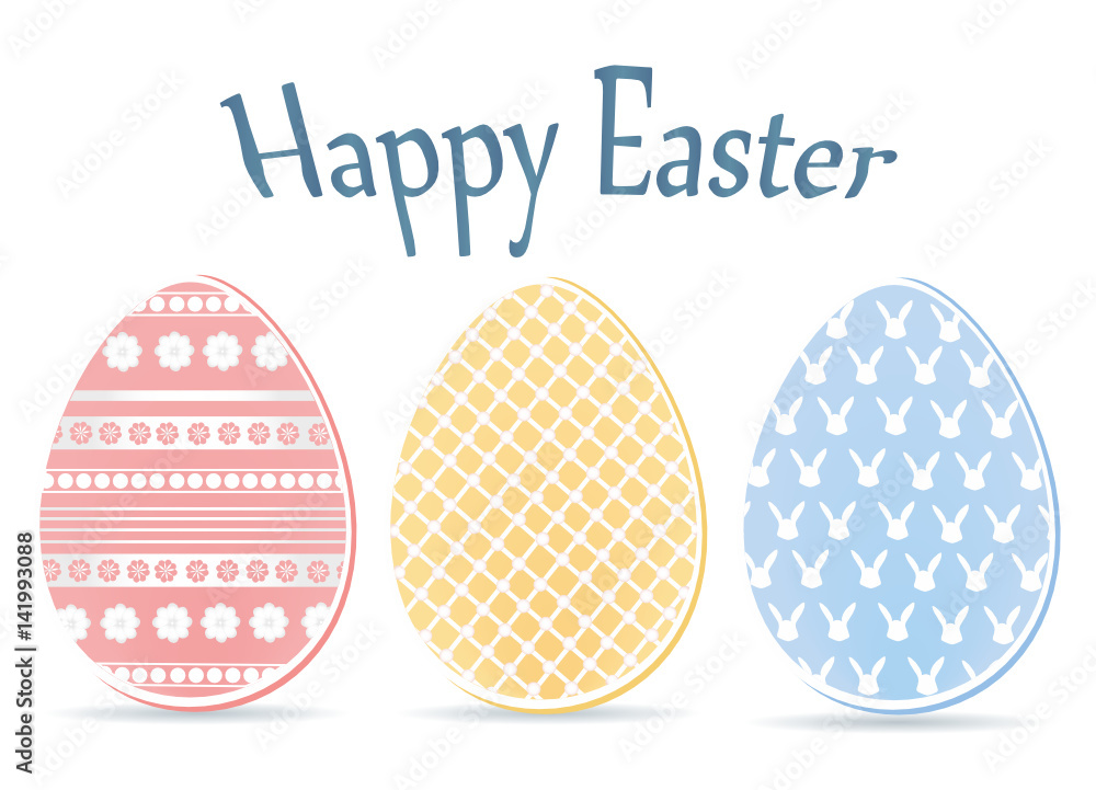 Easter red eggs with a pattern. Greeting card for the holiday. Free space for text