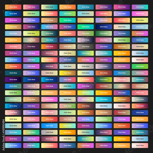 Colored web buttons with different gradients