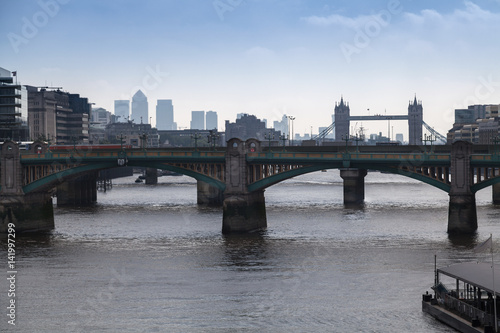 River Thames from Millenium Bridge in London, UK. © Javi Martin