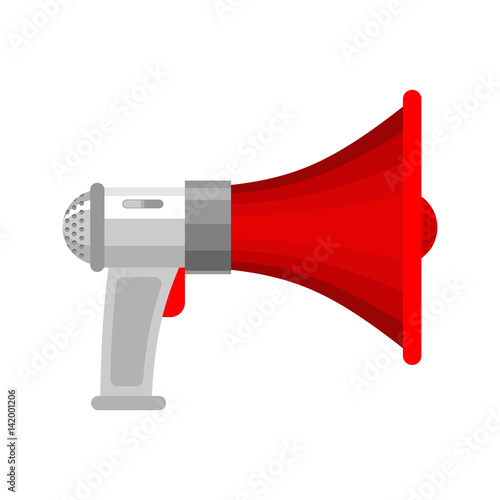Megaphone isolated. Loudspeaker.  shout against white background
