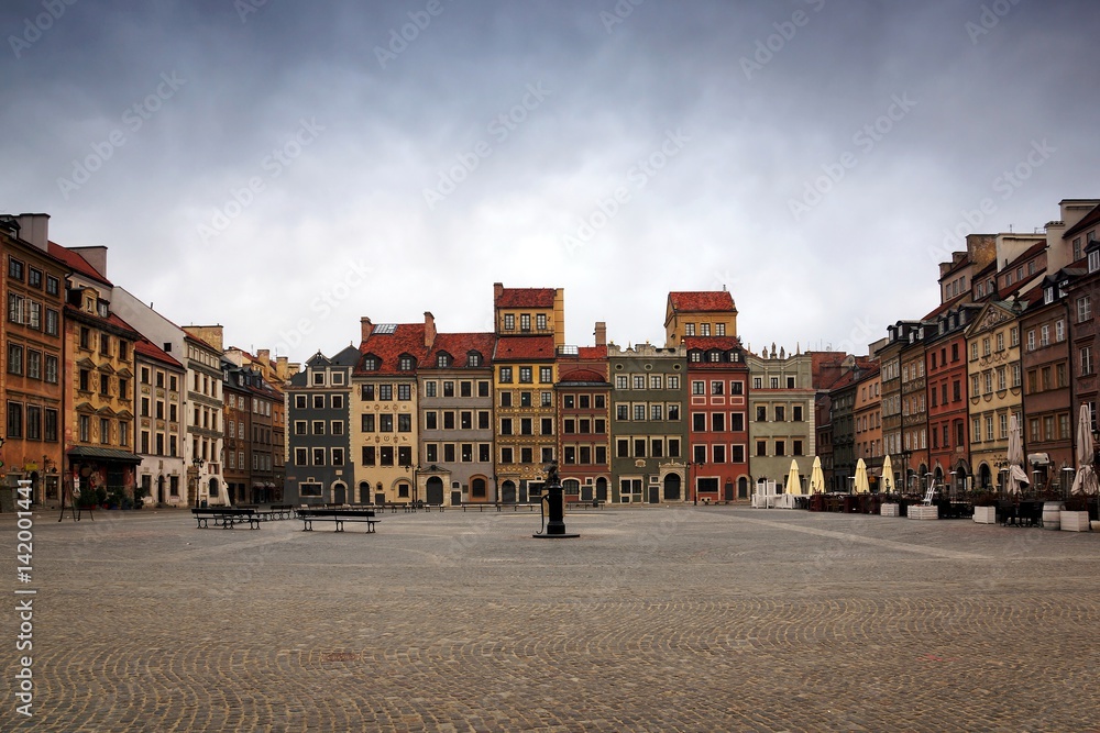 Old town square in Warsaw, Poland