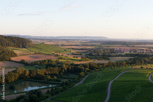 Panorama of sunset landscape in north baveria