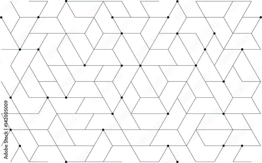 Tech Pattern, Tillable grid mesh geometric pattern repeatable technology hi-tech - obrazy, fototapety, plakaty 
