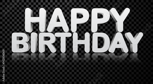 Happy birthday 3d checkered background.