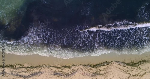 Oil pollution in sea shore