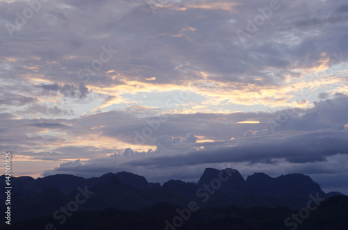 mountain landscape at Sunset