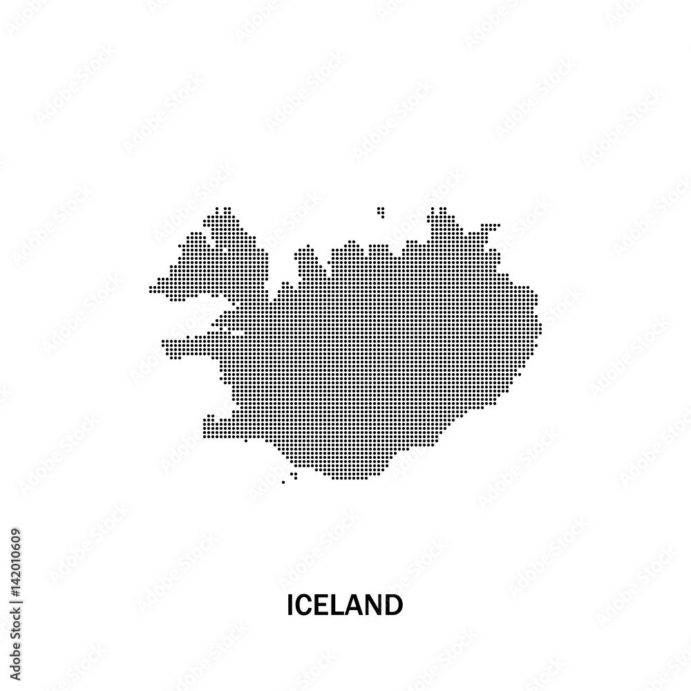 Iceland dotted map