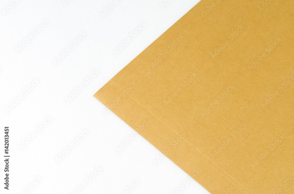 Fototapeta premium Paper texture - brown paper sheet,isolated on white