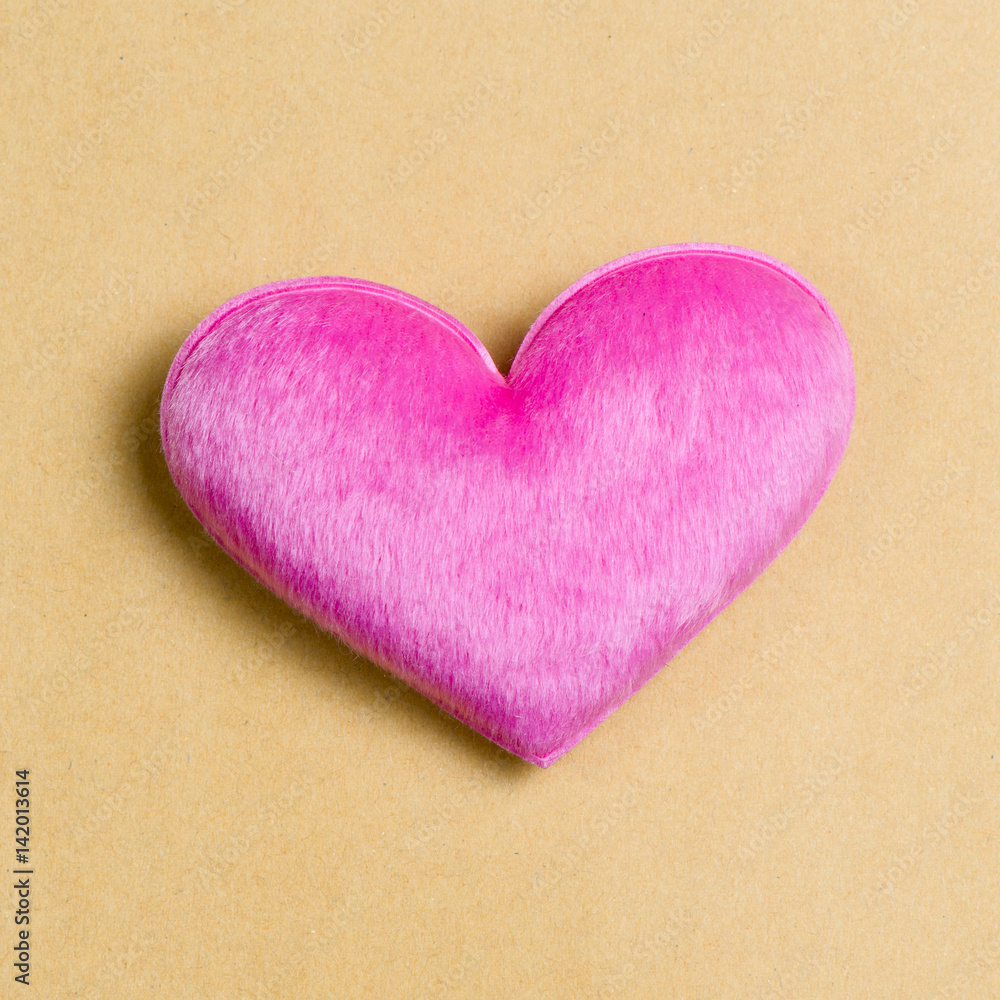 Pink hearts on recycle paper background Pink hearts on recycle paper background