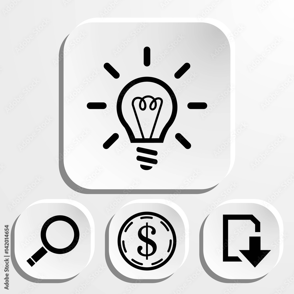 bulb icon stock vector illustration flat design bulb icon stock vector illustration flat design
