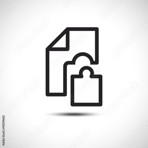 Patch puzzle vector icon document patch icon