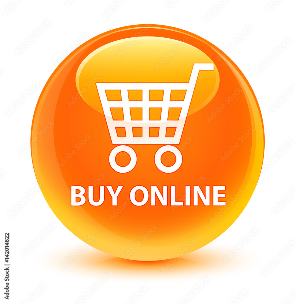 Buy online glassy orange round button Buy online glassy orange round button