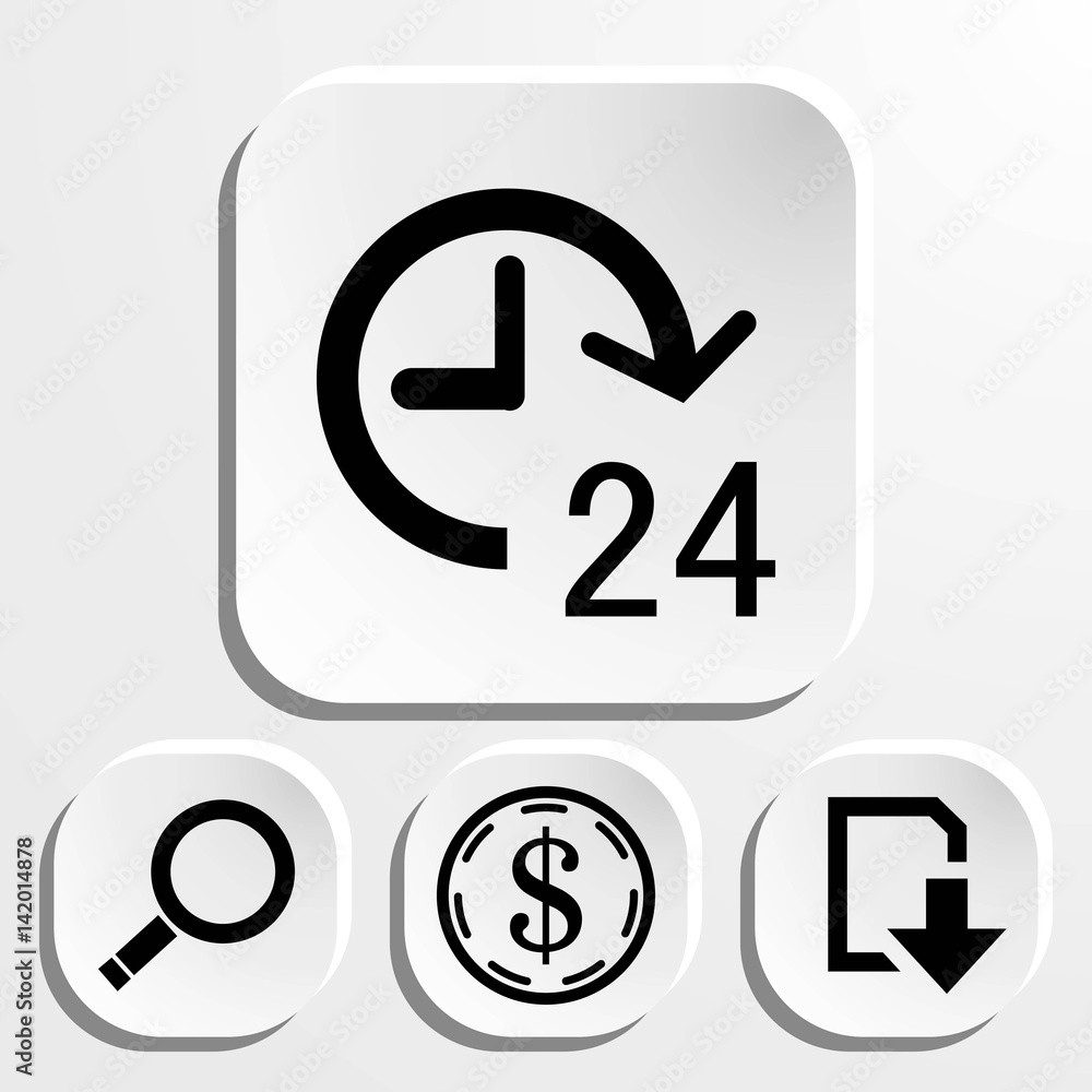 24 hours icon stock vector illustration flat design 24 hours icon stock vector illustration flat design