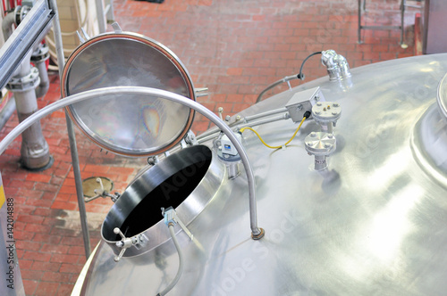 Brewing kettle at a brewery complex in Milwaukee, Wisconsin. The brewery is one of the largest in the United States.