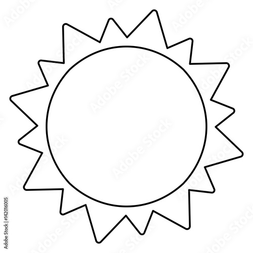 sun solar system astronomy outline vector illustration eps 10