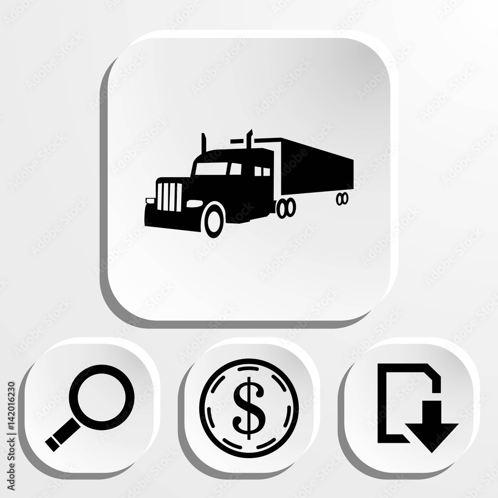 truck icon stock vector illustration flat design truck icon stock vector illustration flat design
