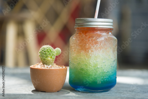 Italian soda with water col...