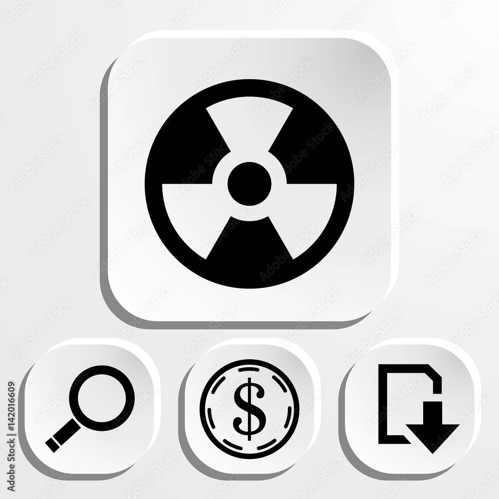 radioactive icon stock vector illustration flat design radioactive icon stock vector illustration flat design