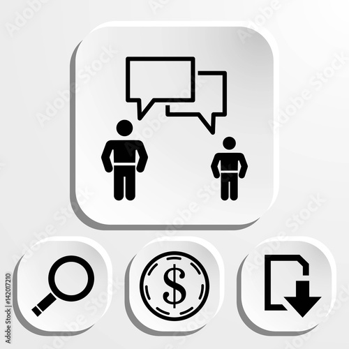 speaking of people, the chat icon stock vector illustration