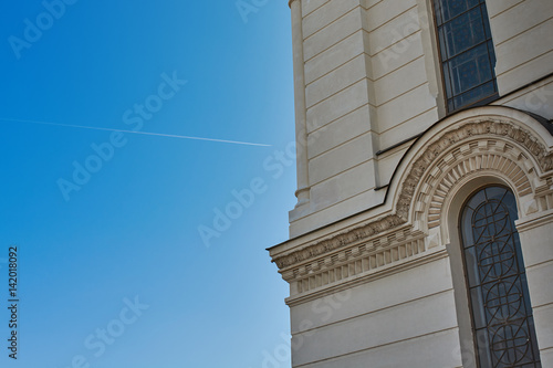 Church window in a classical style. Architecture