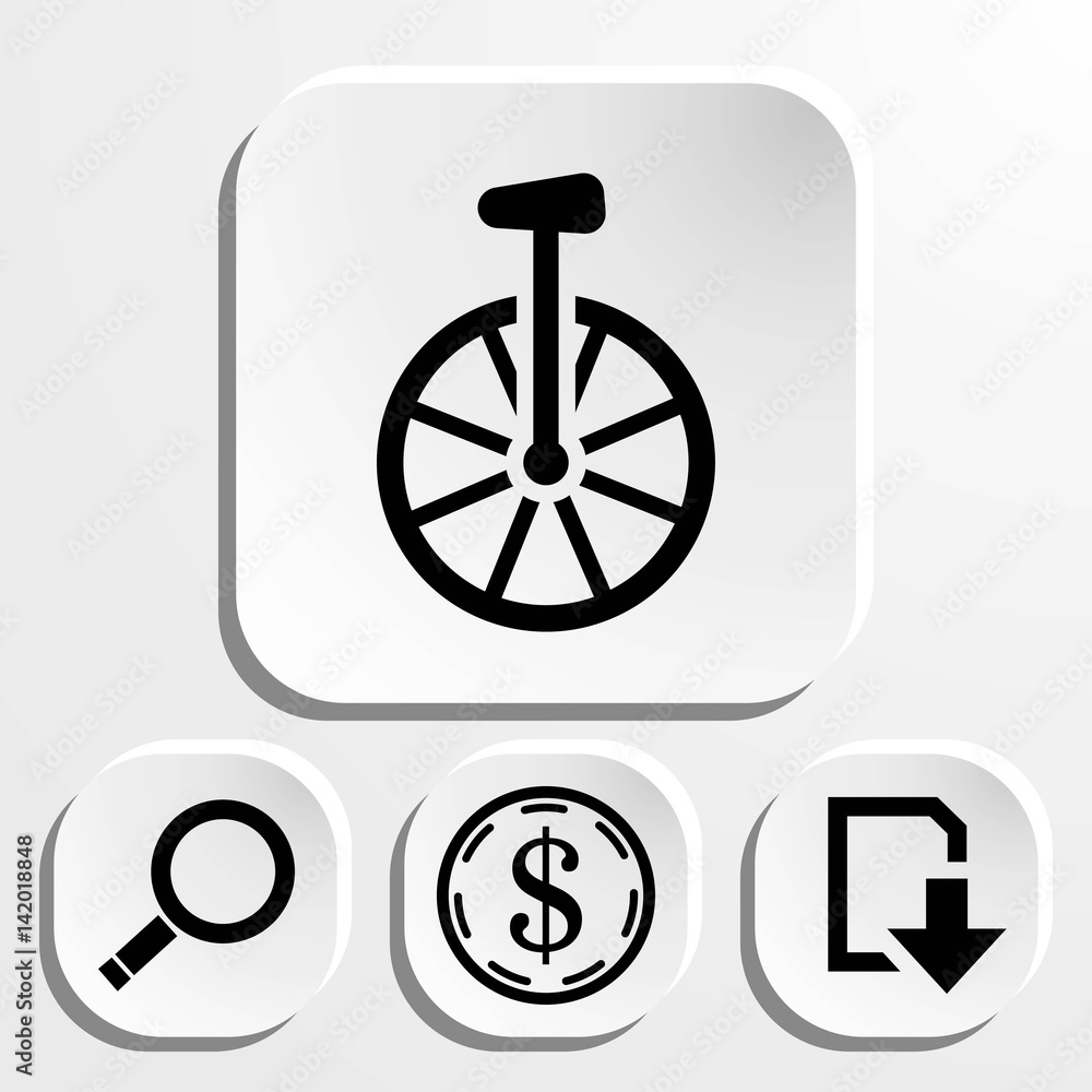 unicycle icon stock vector illustration flat design unicycle icon stock vector illustration flat design