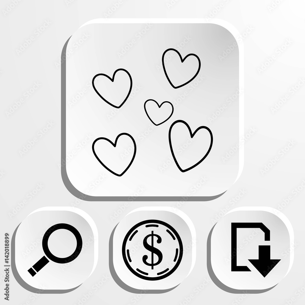 heart icon stock vector illustration flat design heart icon stock vector illustration flat design