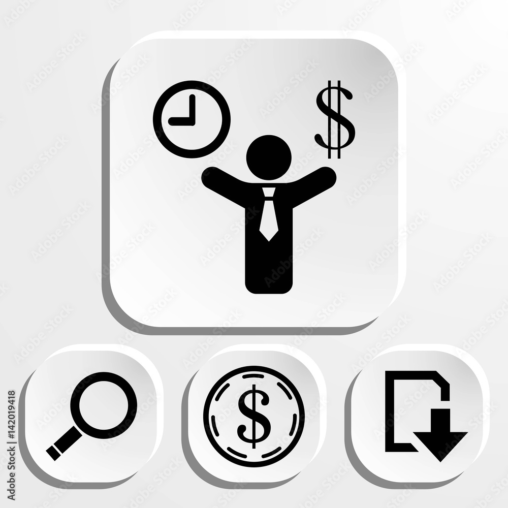 money time icon stock vector illustration flat design money time icon stock vector illustration flat design